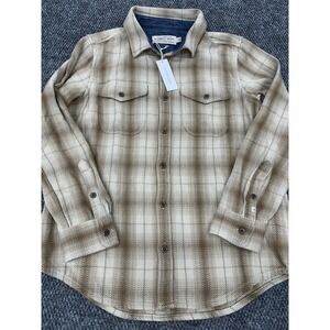 Outerknown Men's Small Blanket Shirt Plaid 100% Organic Cotton Flannel - NEW